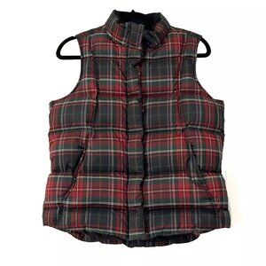 Eddie Bauer Plaid Goose Down Vest size Small
